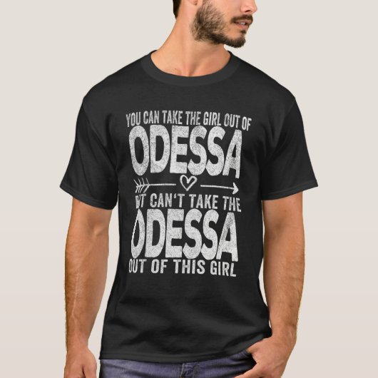 Mädchen aus Odessa Texas Heimat Zuhause Odessa T-Shirt (Vorderseite)