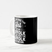 Mädchen aus Suffolk Va Virginia Funny Zuhause Root Kaffeetasse (Vorderseite Links)