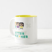 Mädchen-Aussenseiter X: Verbessern Sie zusammen Zweifarbige Tasse (Vorderseite Links)