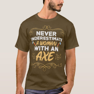 Mädchen Ax, die Ax werfen 2 T-Shirt