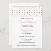 Mädchen-Baby-Duschen-Einladung - Rosenknospe Einladung (Vorne/Hinten)