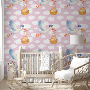 Mädchen-Baby-Einzug-Nursery-Dekor Tapete