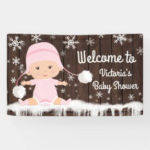 Mädchen Baby Es ist kalt draußen Baby Shower Banne Banner