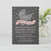 Mädchen - Baby Es ist kalt draußen Dusche Einladun Einladung (Stehend Vorderseite)