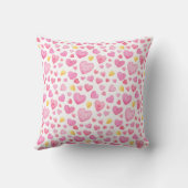 Mädchen-Baby-Geburts-Mitteilungs-Kissen-Teddybär Kissen (Rückseite)