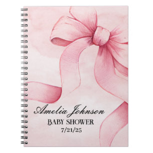 Mädchen-Baby-Party Blush Rosa Band Coquette  Notizblock
