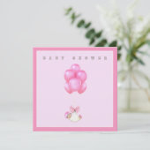 Mädchen-Baby-Party Einladung (Stehend Vorderseite)