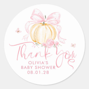 Mädchen-Baby-Party Geschenke mit rosa Schleife und Runder Aufkleber