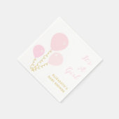 Mädchen-Baby-Party mit rosa Ballons Serviette (Ecke)