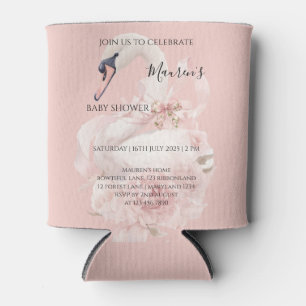Mädchen-Baby-Party mit rosa Schleife Dosenkühler