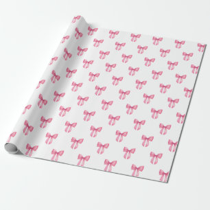 Mädchen-Baby-Party mit rosa Schleife Geschenkpapier