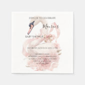 Mädchen-Baby-Party mit rosa Schleife Serviette (Vorderseite)