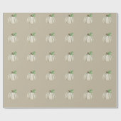 Mädchen Babydusche Ein kleiner Kürbis ist unterweg Geschenkpapier (Flach)