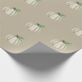 Mädchen Babydusche Ein kleiner Kürbis ist unterweg Geschenkpapier (Ecke)