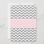 Mädchen-Babydusche Einladung rosa Elefantenthema (Rückseite)