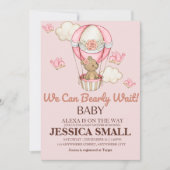 Mädchen Babyparty Einladung (Vorderseite)