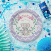 Mädchen-Babyparty-Elefant-entzückender Elefant mit Pappteller (Party)