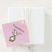 Mädchen Babyparty Geschenkanhänger (Beispiel)