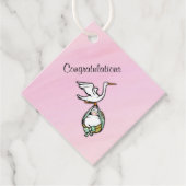 Mädchen Babyparty Geschenkanhänger (Vorderseite)
