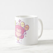 Mädchen, Ballons, Feiern Kaffeetasse (VorderseiteRechts)