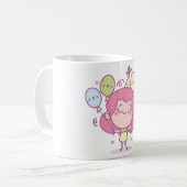Mädchen, Ballons, Feiern Kaffeetasse (Vorderseite Links)