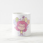 Mädchen, Ballons, Feiern Kaffeetasse (Mittel)