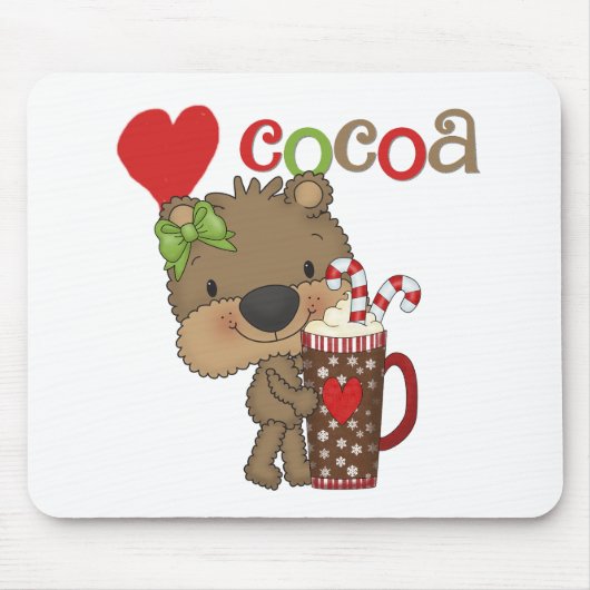 Mädchen Bär Cocoa Liebe Mousepad (Vorne)