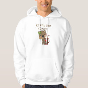 Mädchen-Bär verrückt für Kakao Hoodie