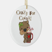 Mädchen-Bär verrückt für Kakao Keramikornament (Rechts)