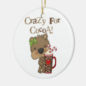 Mädchen-Bär verrückt für Kakao Keramikornament (Links)