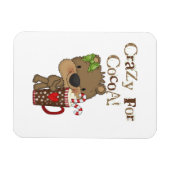 Mädchen-Bär verrückt für Kakao Magnet (Horizontal)