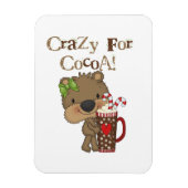 Mädchen-Bär verrückt für Kakao Magnet (Vertikal)