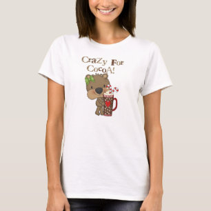 Mädchen Bär verrückt nach Kakao T-Shirt