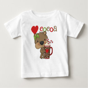 Mädchen-Bärn-Kakao-Liebe Baby T-shirt