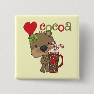 Mädchen-Bärn-Kakao-Liebe Button