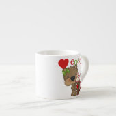 Mädchen-Bärn-Kakao-Liebe Espressotasse (Vorderseite Rechts)