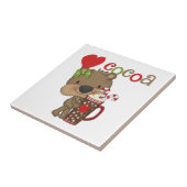 Mädchen-Bärn-Kakao-Liebe Fliese (Seite)