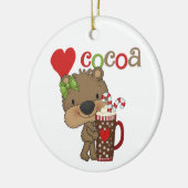 Mädchen-Bärn-Kakao-Liebe Keramik Ornament (Links)