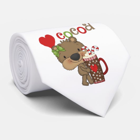 Mädchen-Bärn-Kakao-Liebe Krawatte (Gerollt)