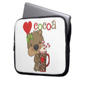 Mädchen-Bärn-Kakao-Liebe Laptopschutzhülle (Vorderseite Links)