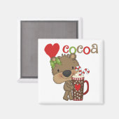 Mädchen-Bärn-Kakao-Liebe Magnet (Vorderseite/Rückseite)