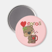 Mädchen-Bärn-Kakao-Liebe Magnet (Vorderseite/Rückseite)