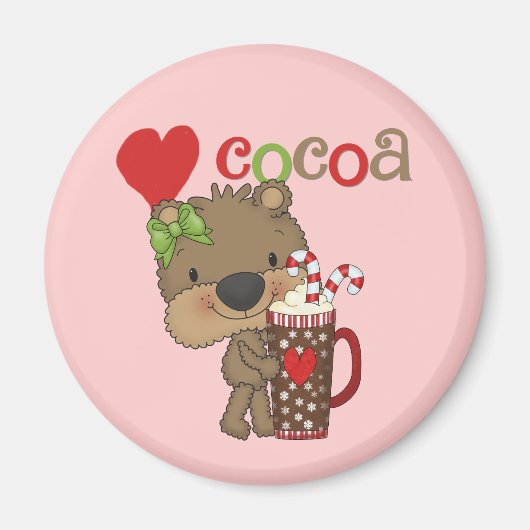 Mädchen-Bärn-Kakao-Liebe Magnet (Vorne)