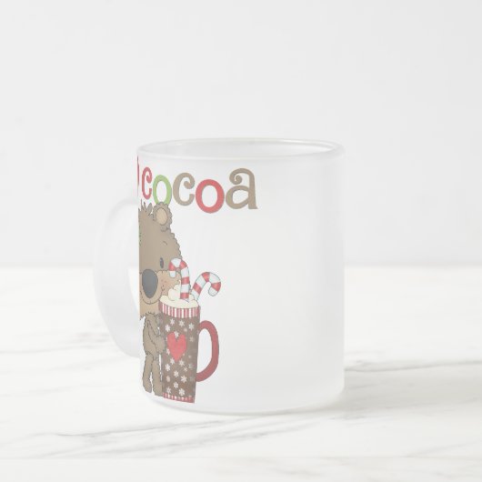 Mädchen-Bärn-Kakao-Liebe Mattglastasse (Vorderseite Links)