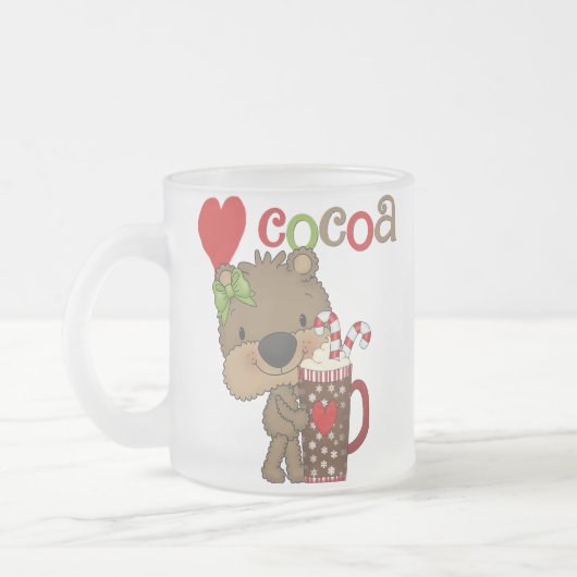 Mädchen-Bärn-Kakao-Liebe Mattglastasse (Links)