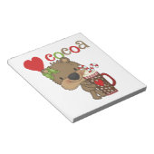 Mädchen-Bärn-Kakao-Liebe Notizblock (angewinkelt)