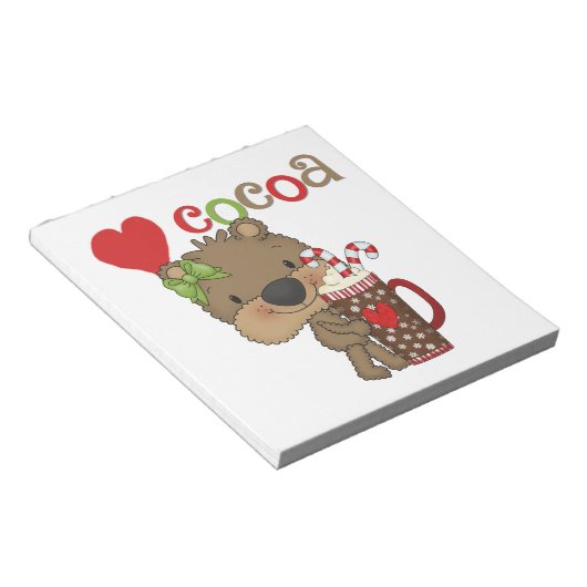 Mädchen-Bärn-Kakao-Liebe Notizblock (angewinkelt)