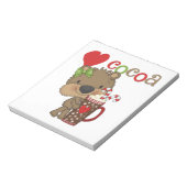 Mädchen-Bärn-Kakao-Liebe Notizblock (Rotiert)