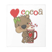 Mädchen-Bärn-Kakao-Liebe Notizblock (Vorderseite)
