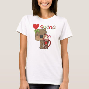 Mädchen-Bärn-Kakao-Liebe T-Shirt